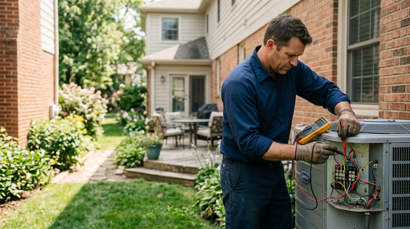 HVAC technician working near North Washington, PA